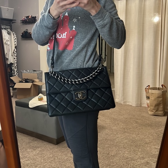 Chanel black caviar bag